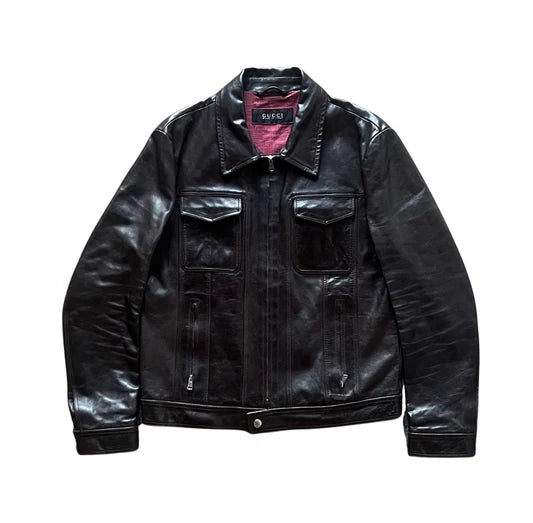 Gucci by Tom Ford Leather Officer Jacket