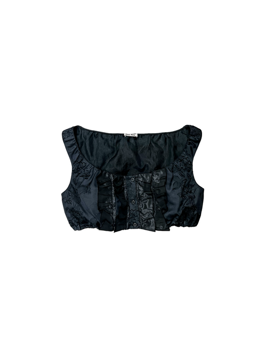 Miu Miu Floral Silk Crop Top